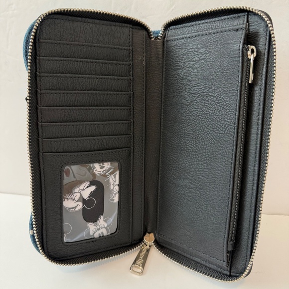 Loungefly Disney Minnie Mouse Polka Dot Denim Wallet - Picture 6 of 11